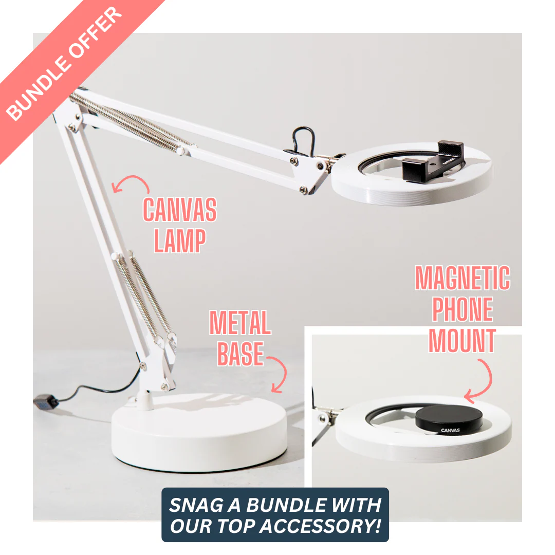 Canvas Lamp with Weighted Matte Metal Base - Image 11
