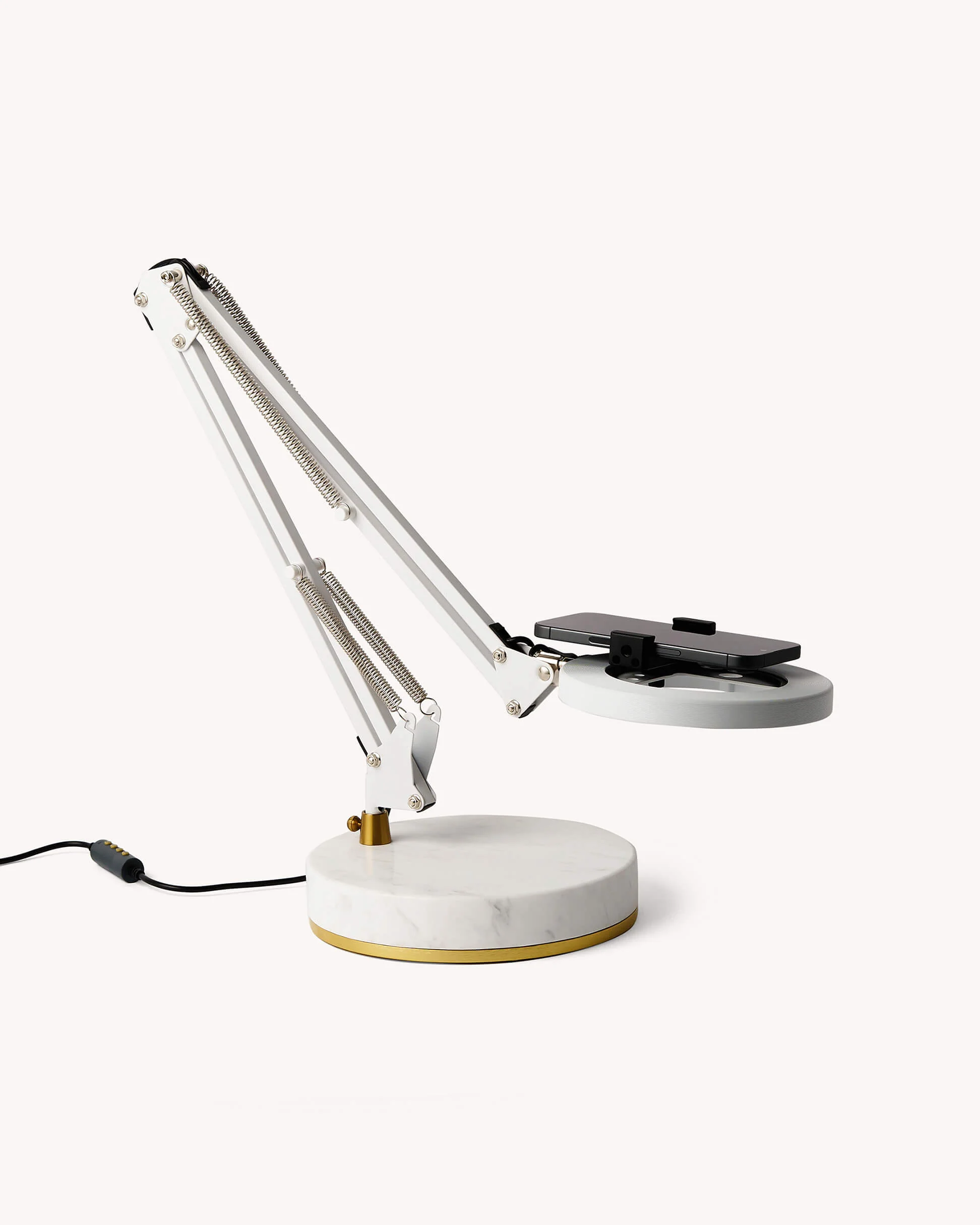 Canvas Lamp with Weighted Marble Base - Image 3